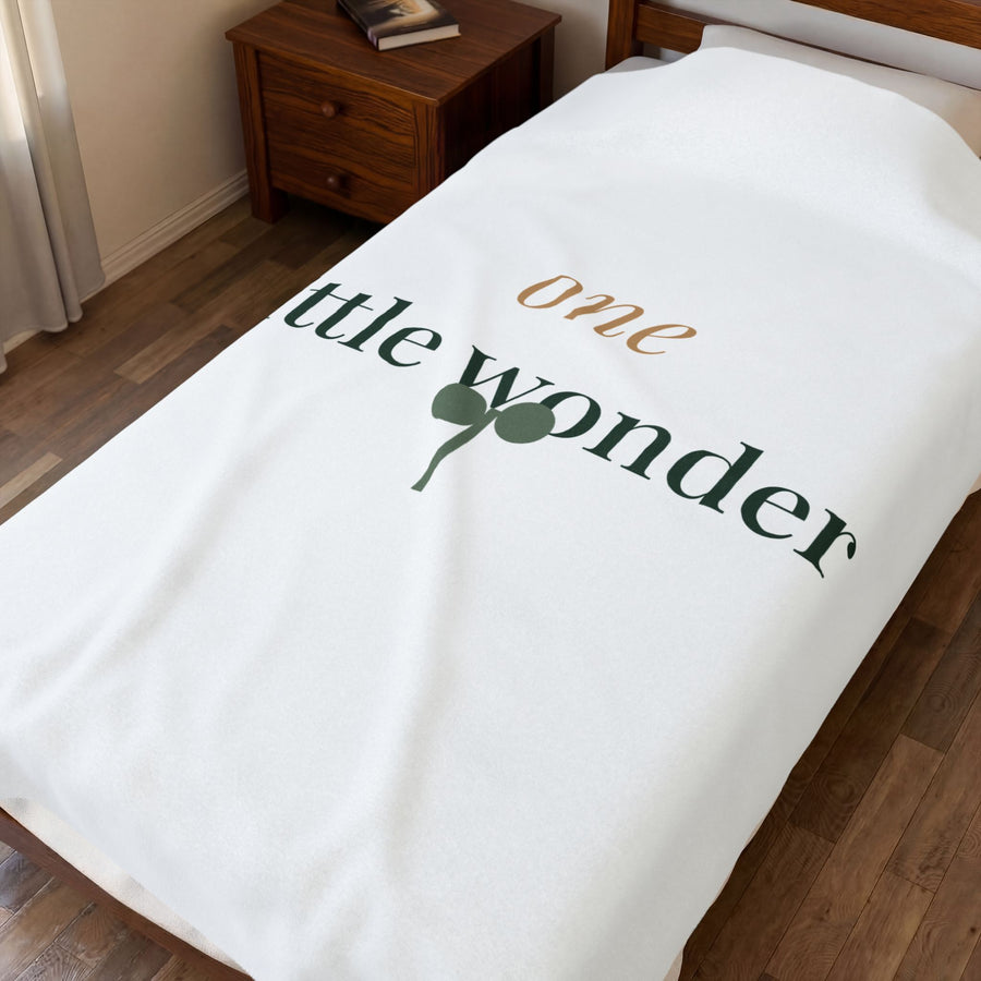 One little wonder velveteen plush throw blanket from the Nureli collection, view 8