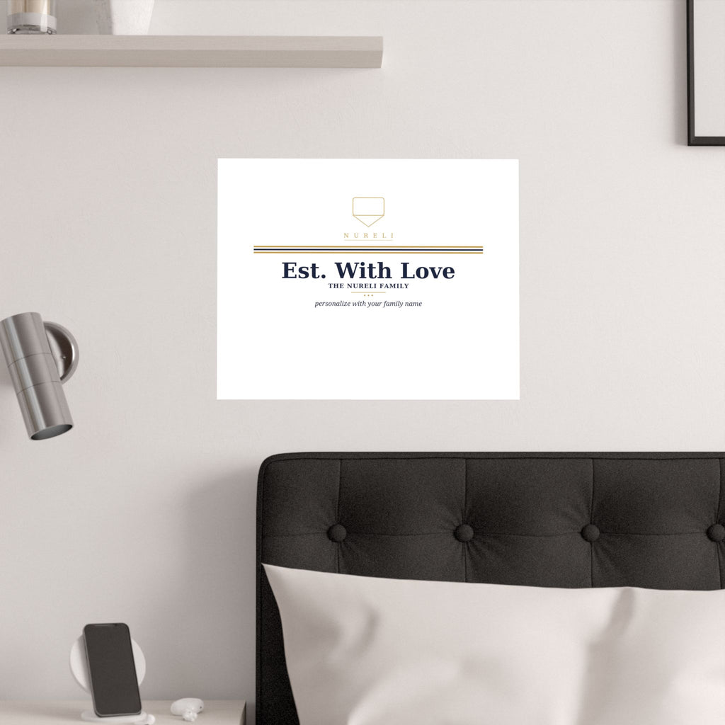 Est. With Love Family Crest wall art print from the Nureli collection, view 8