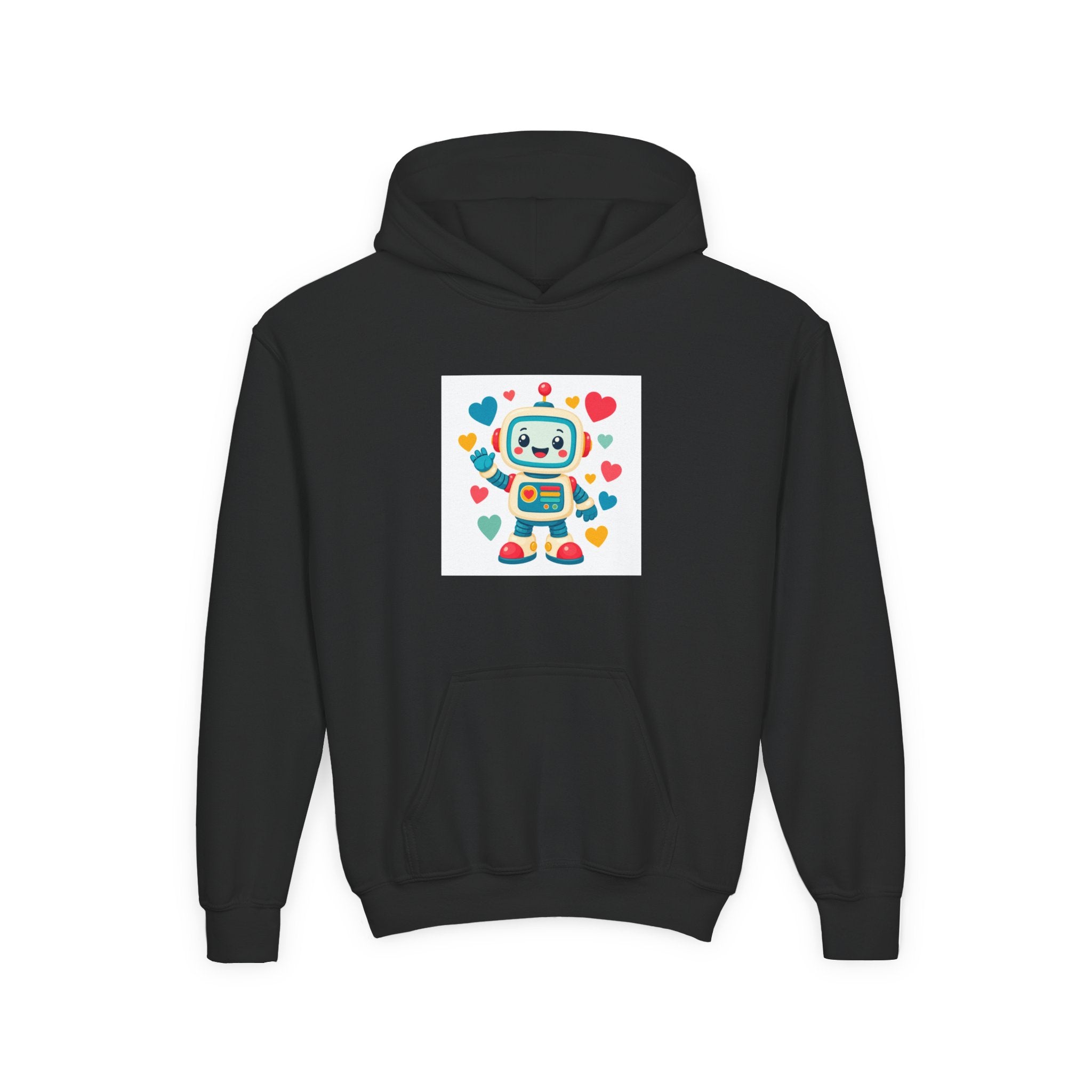 Beep Boop Robot soft toddler hoodie from the Nureli collection, view 2