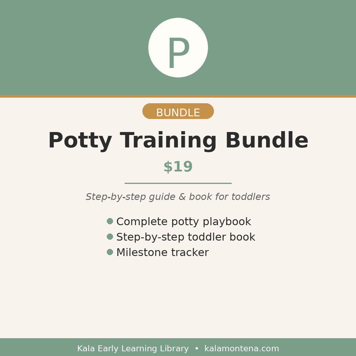 Potty Training Bundle — Step-by-Step Guide and Book for Toddlers Ages 18 Months to 4 Years