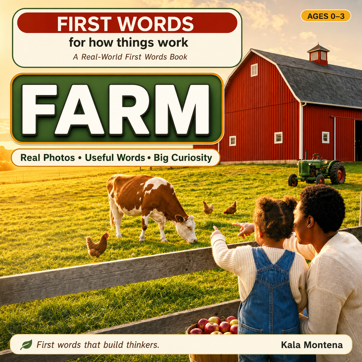 First Words Farm Edition real-photo animal vocabulary book cover for toddlers