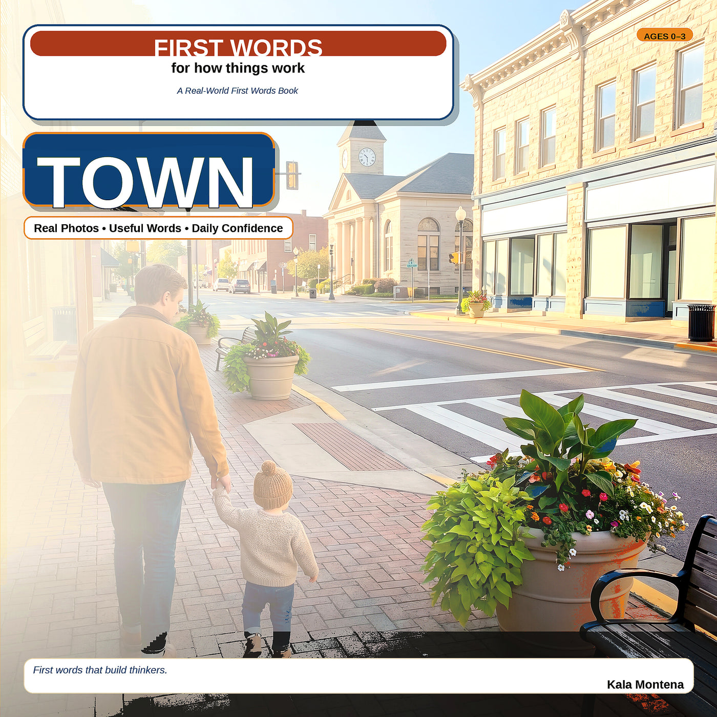 First Words Town Edition real-photo vocabulary book cover for toddlers