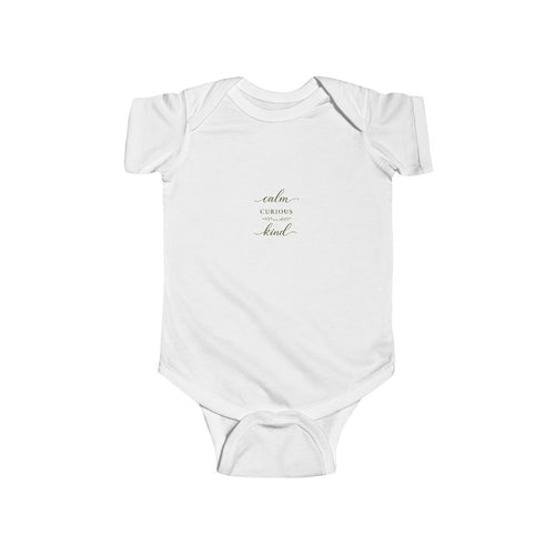 Calm, Curious, Kind Baby Bodysuit