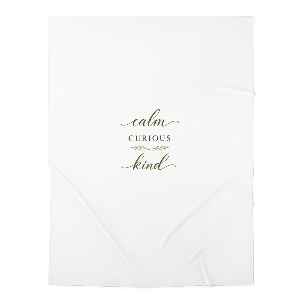 Calm, Curious, Kind Swaddle Blanket