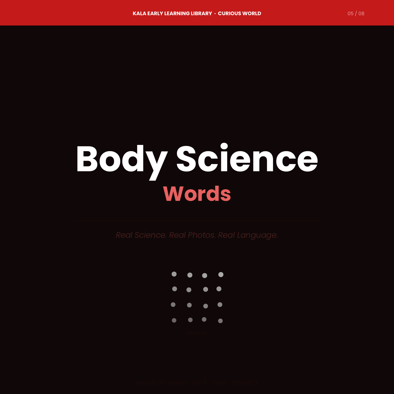 Curious World Body Science Words book cover