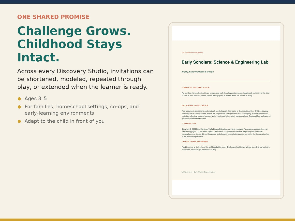 Early Scholars Discovery Library adaptable play-based learning promise
