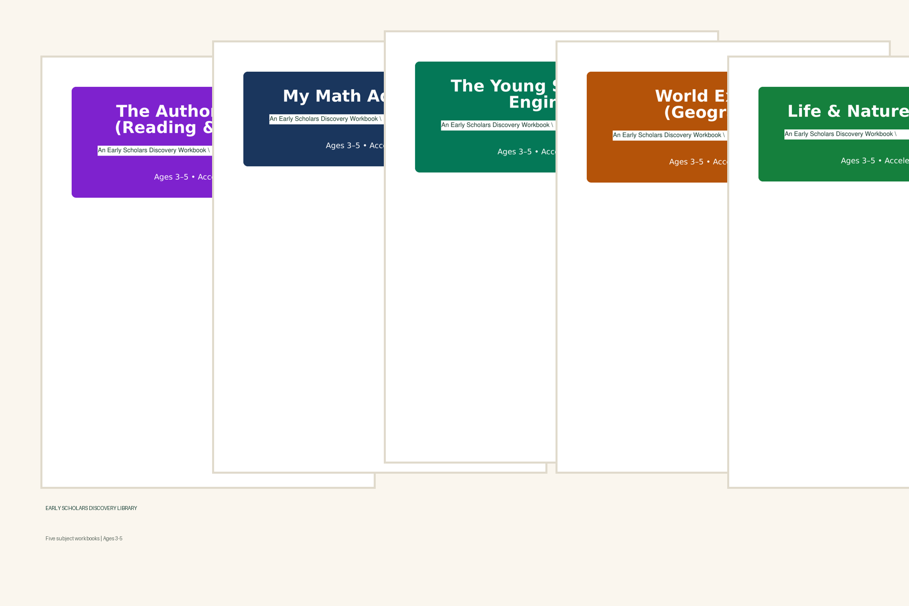 Early Scholars Discovery Library five-workbook bundle