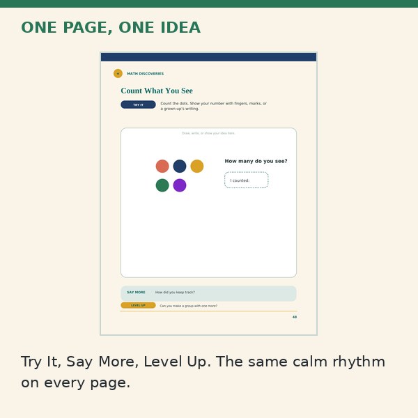 Try It Say More Level Up journal rhythm interior preview