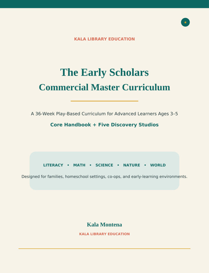 The Early Scholars Commercial Master Curriculum cover