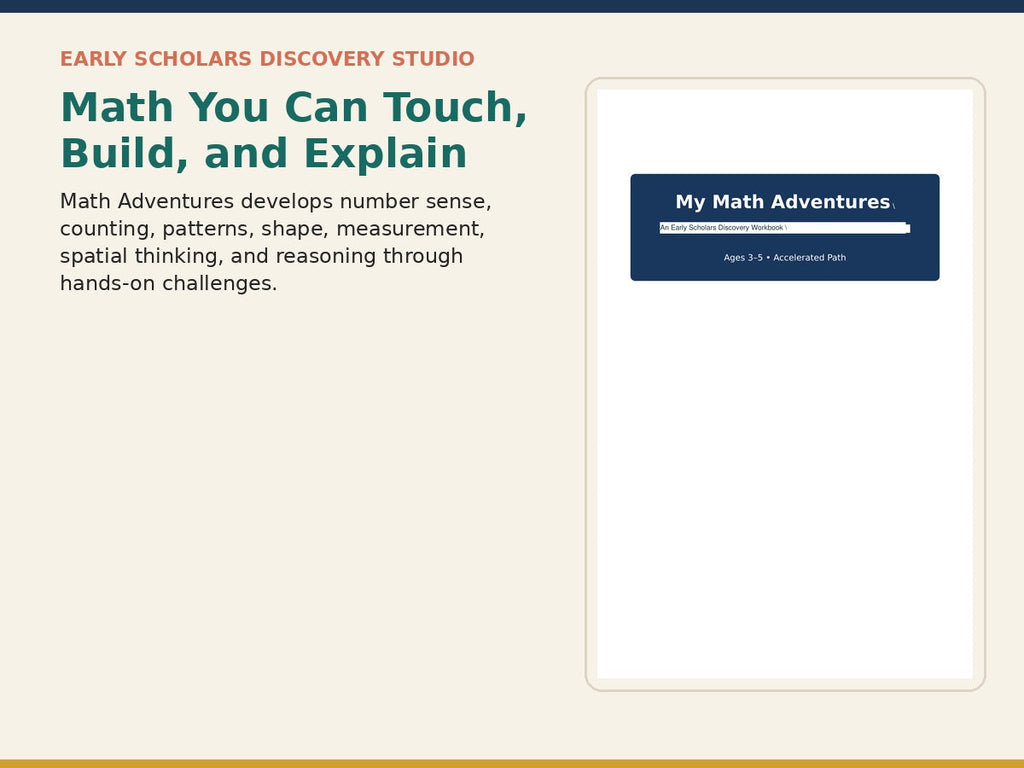 Early Scholars Math Adventures overview