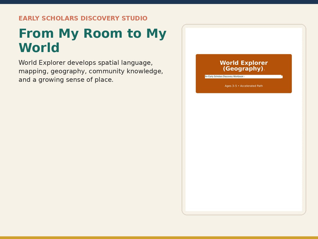 Early Scholars World Explorer overview