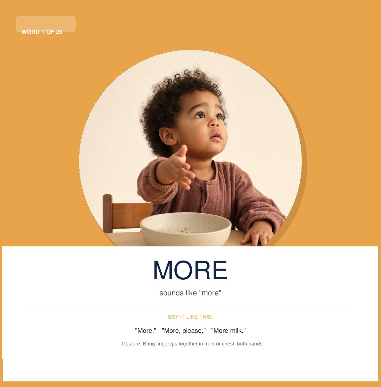 Look inside First Words That Matter, More word page
