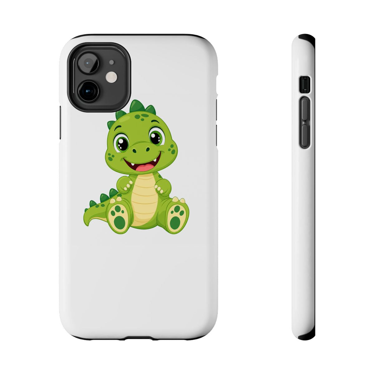 Friendly Dinosaur design on a premium protective tough phone case from Nureli Kids