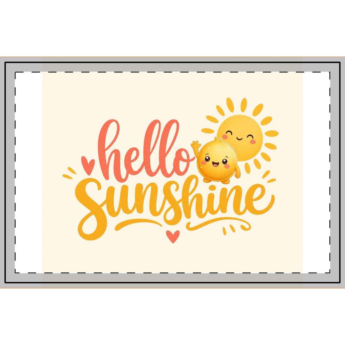 Hello Sunshine design on a premium large serving tray from Nureli Kids