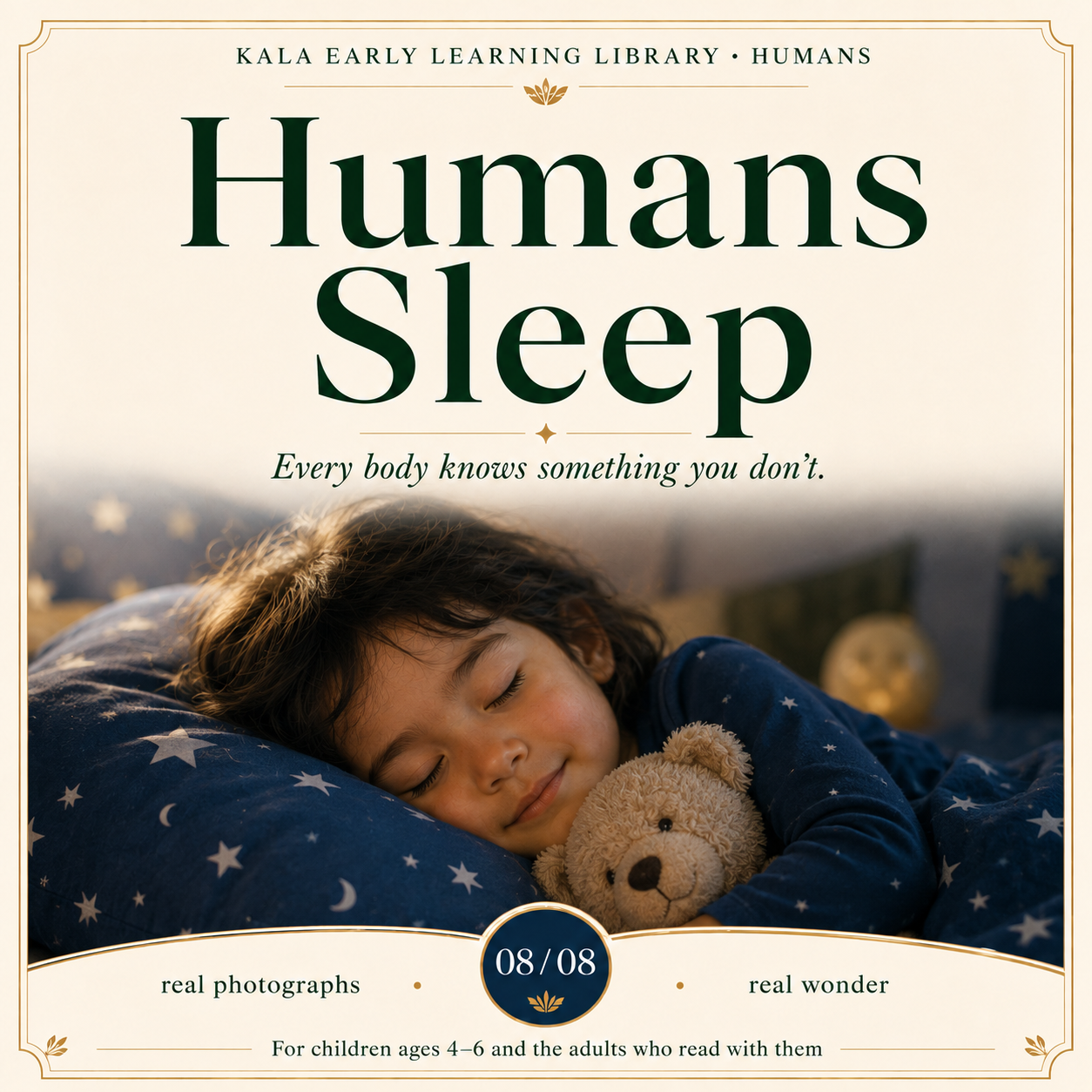 Humans Sleep, Kala Early Learning Library Humans series, book 8 of 8