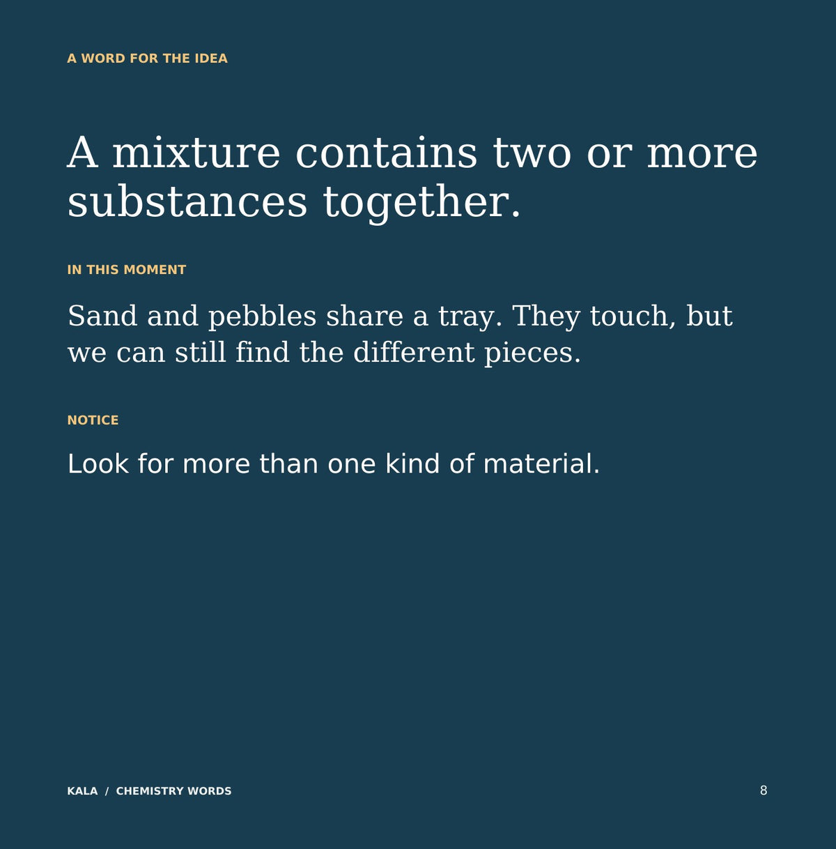 Look inside Chemistry Words: interior page 8