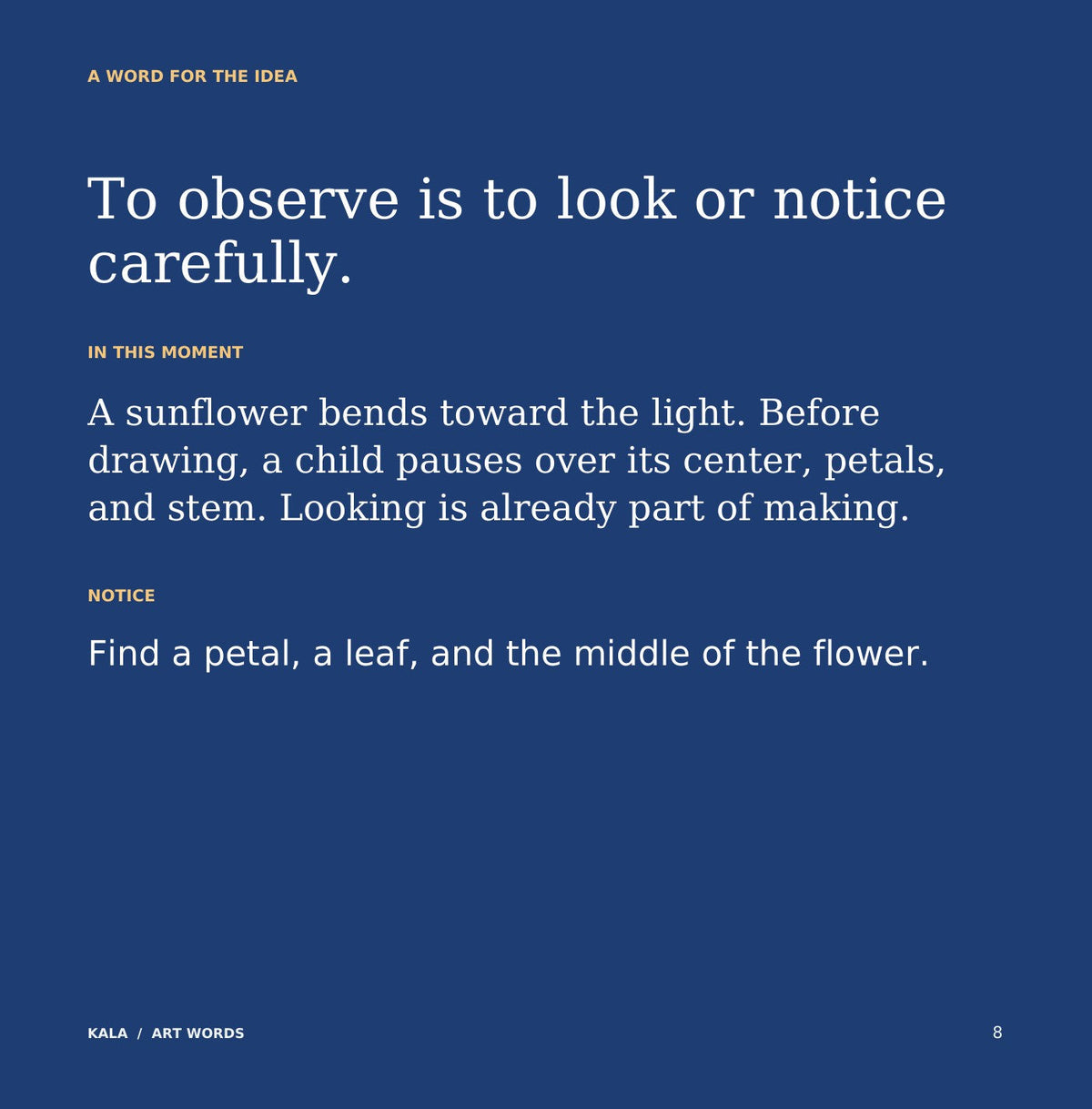 Look inside Art Words: interior page 8