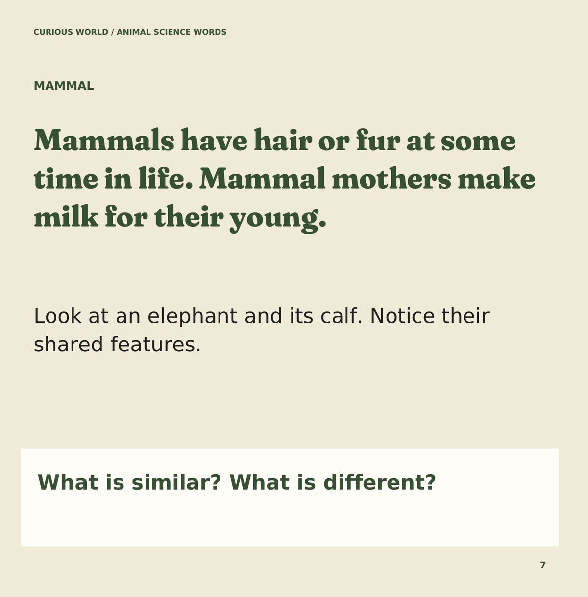 Look inside Animal Science Words: interior page 7