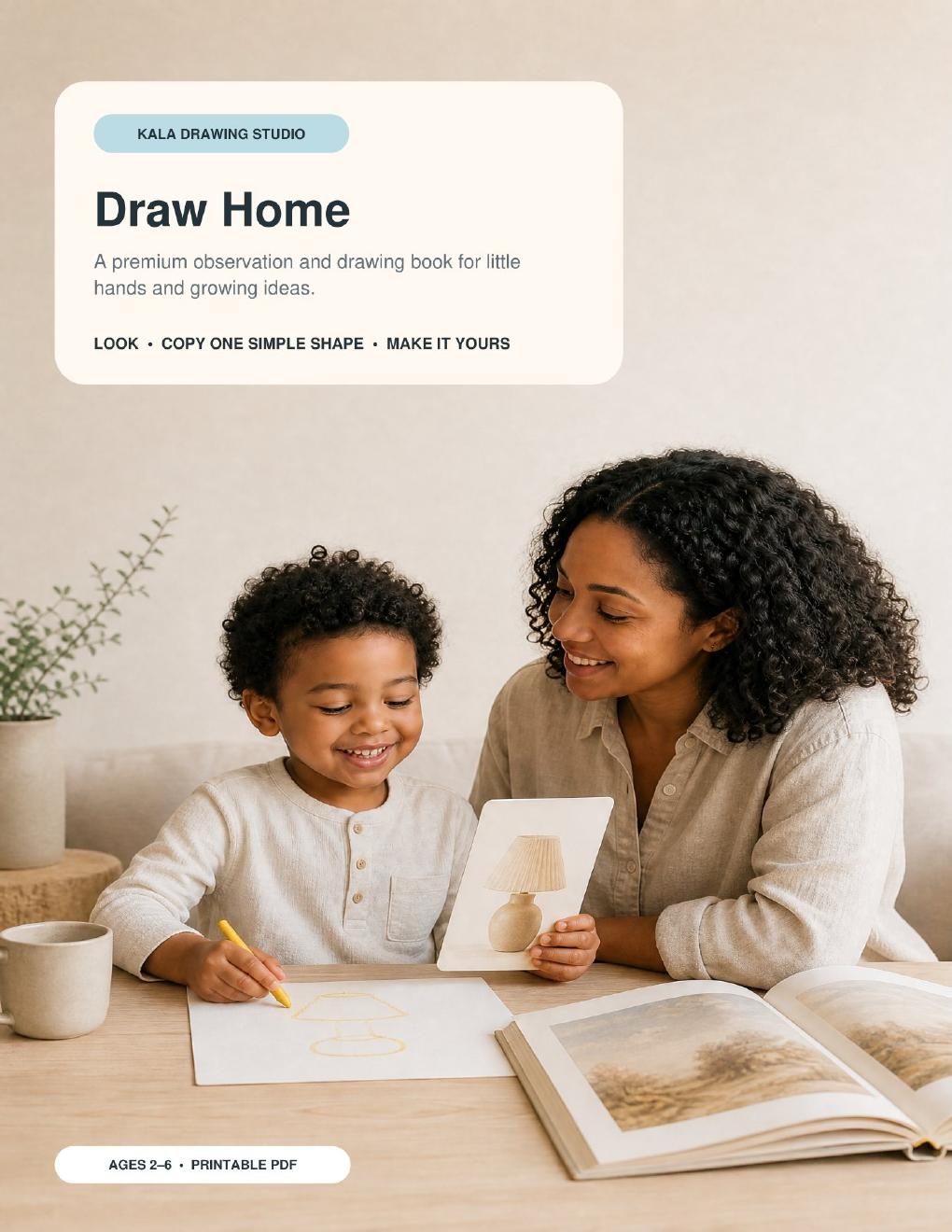 Draw Home printable drawing book cover
