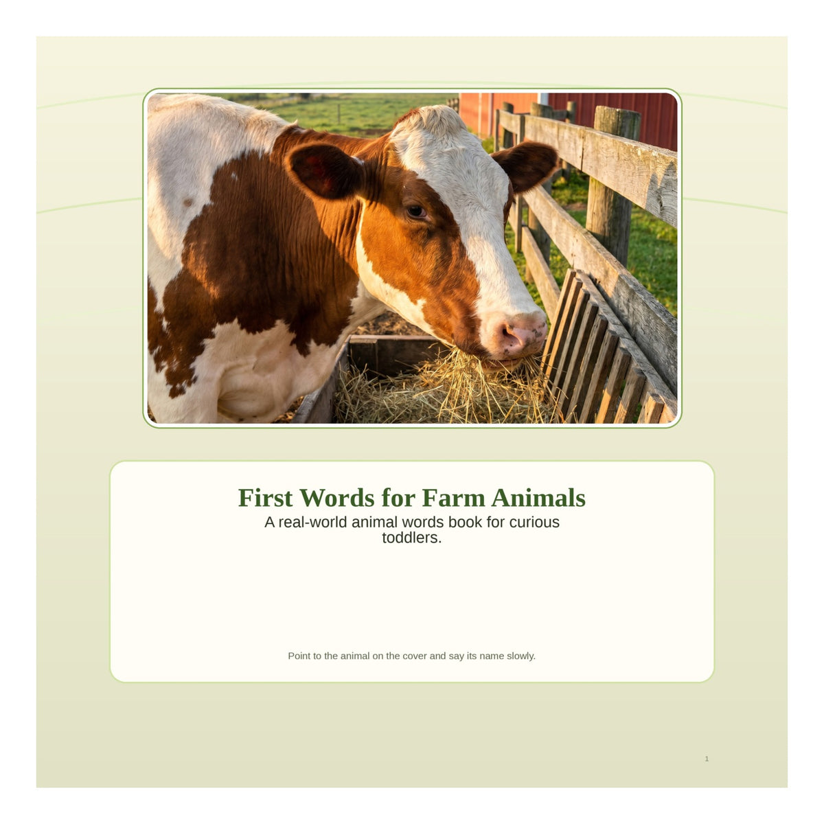 First Words: Farm Animals front cover