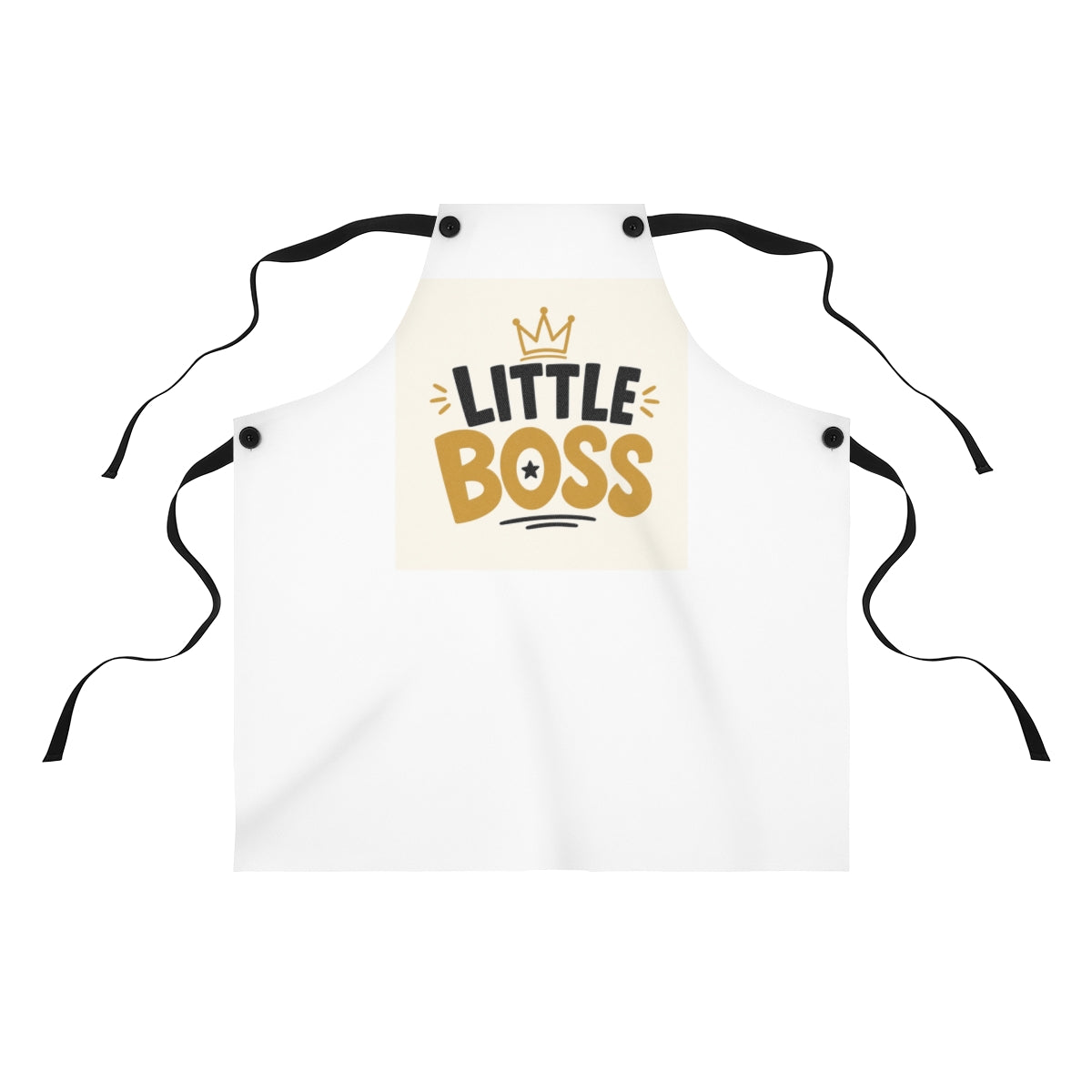 Little Boss design on a premium kitchen apron from Nureli Kids