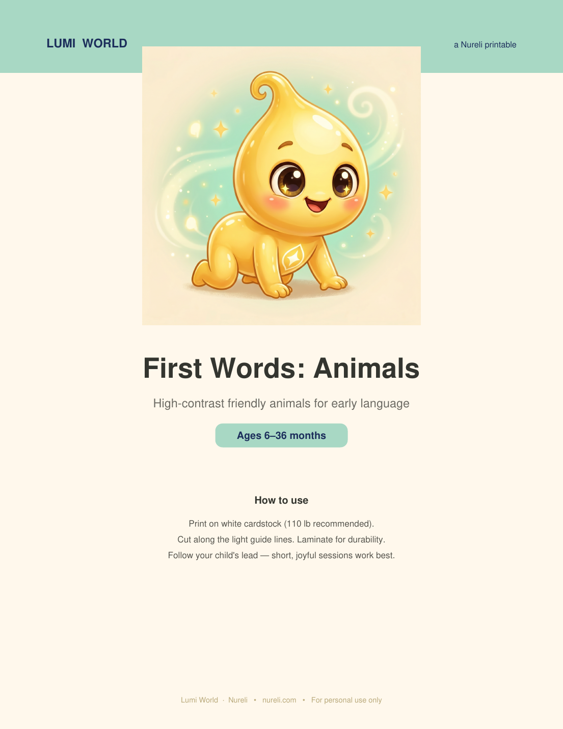 Lumi Animal Flashcards cover