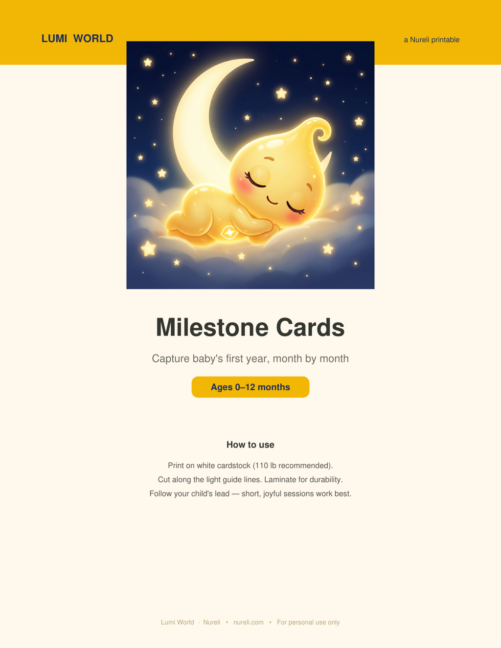 Lumi Milestone Cards cover