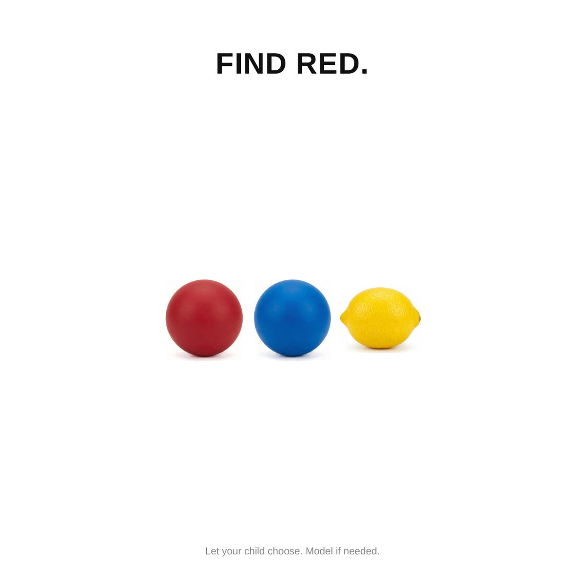 Look inside My First Colors: choose red from a three-color setMy First Colors: Real Photo Color Learning Book for Toddlers Ages 1-3