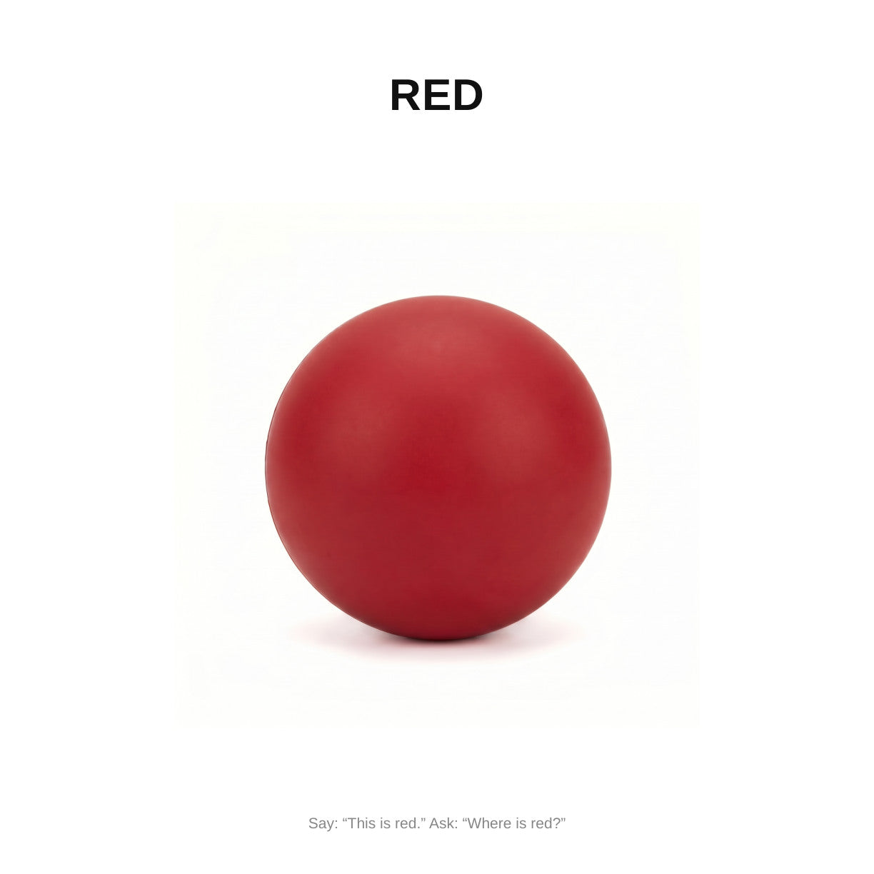 Look inside My First Colors: calm real-photo red color page