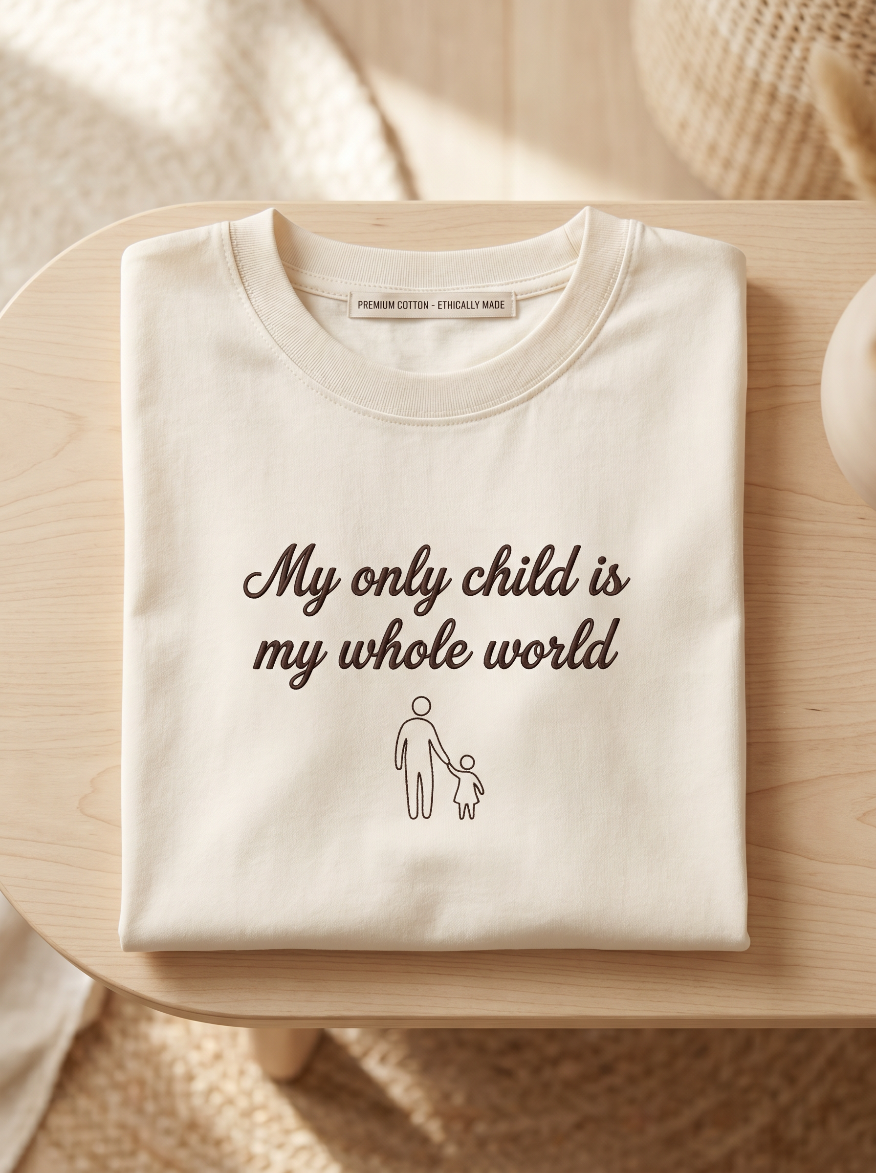 My Only Child Is My Whole World cream tee
