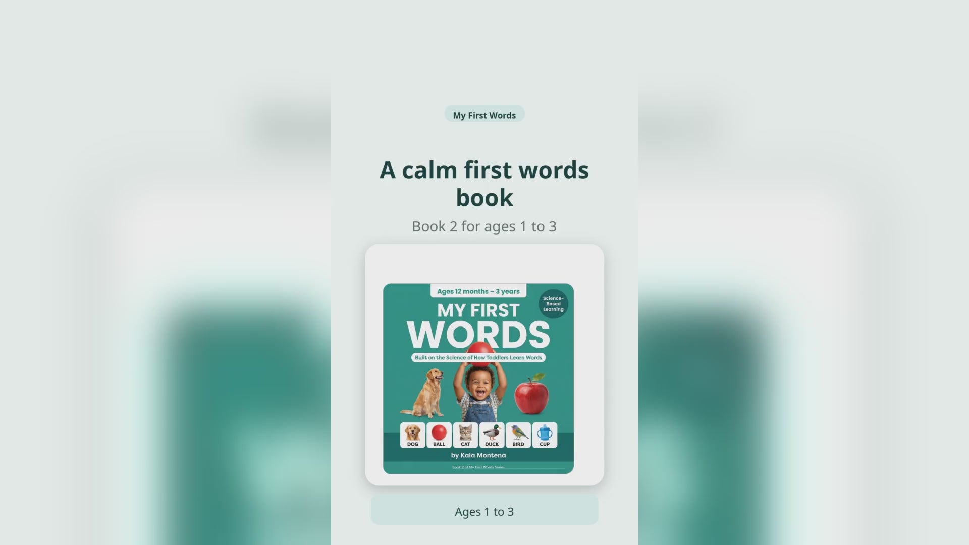 My First Words for Toddlers Ages 1-3: Science-Based Speech & Vocabulary (Series 2)