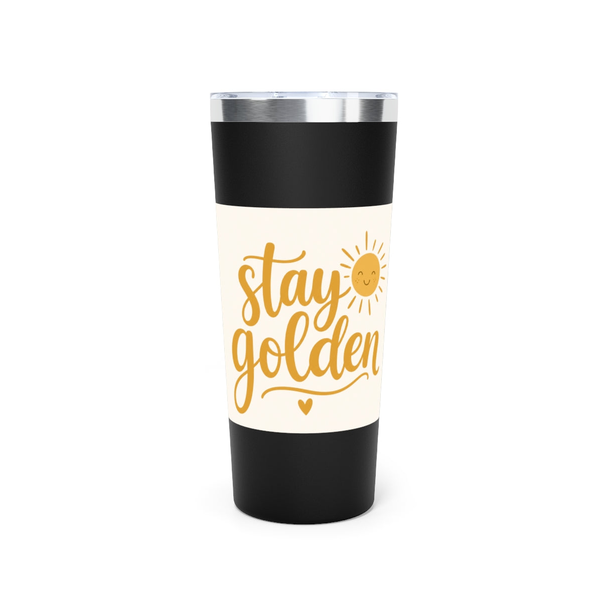 Stay Golden design on a premium 22oz copper tumbler from Nureli Kids