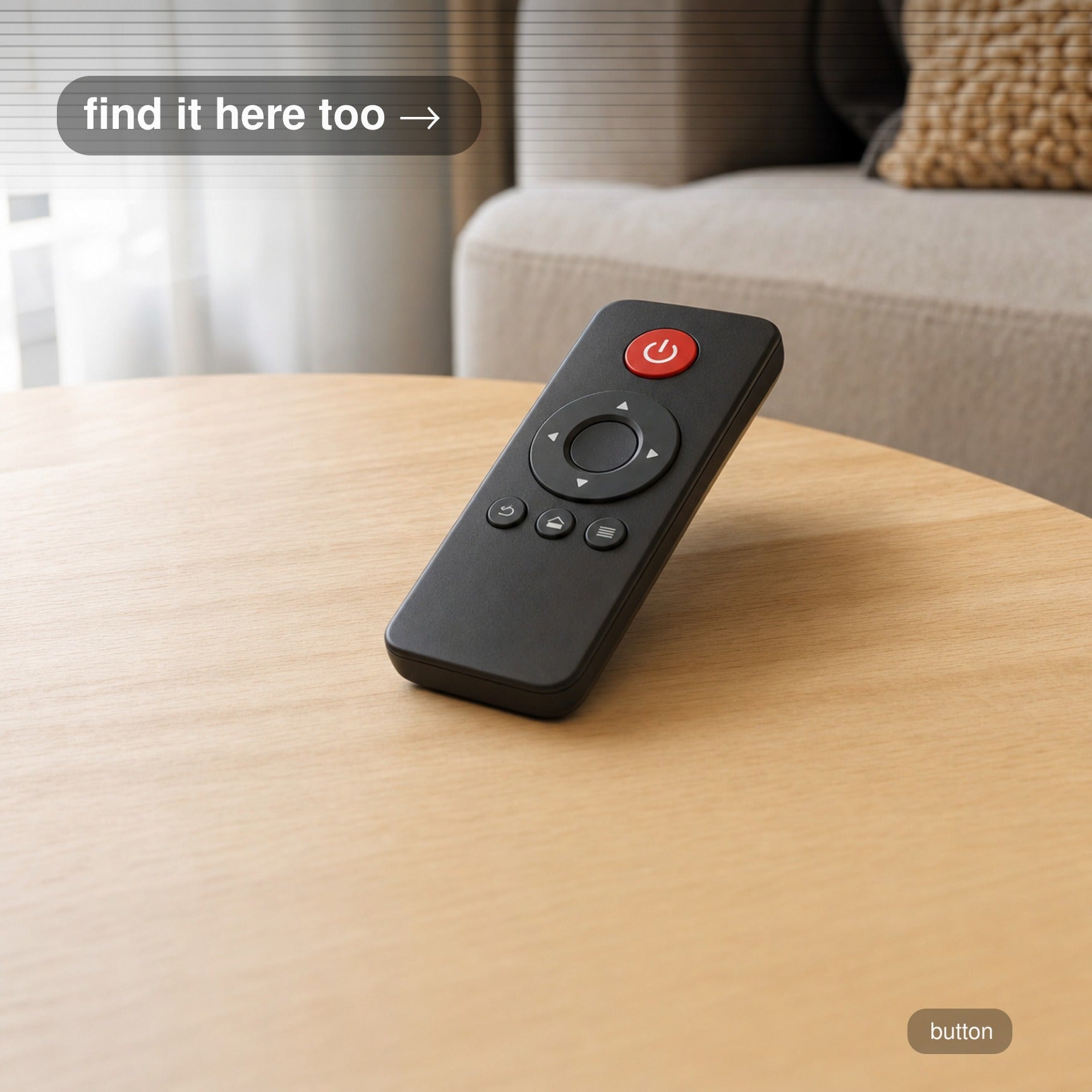 Look inside Technology Words: second real-world context showing a button on a remote control