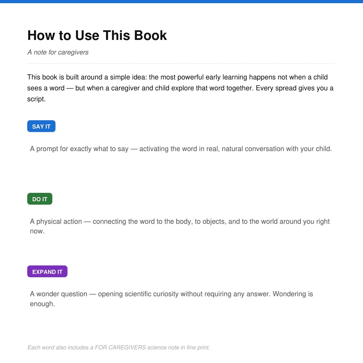Look inside Technology Words: caregiver guide to the Say It, Do It, Expand It frameworkTechnology Words: Real-Photo Vocabulary for Curious Toddlers