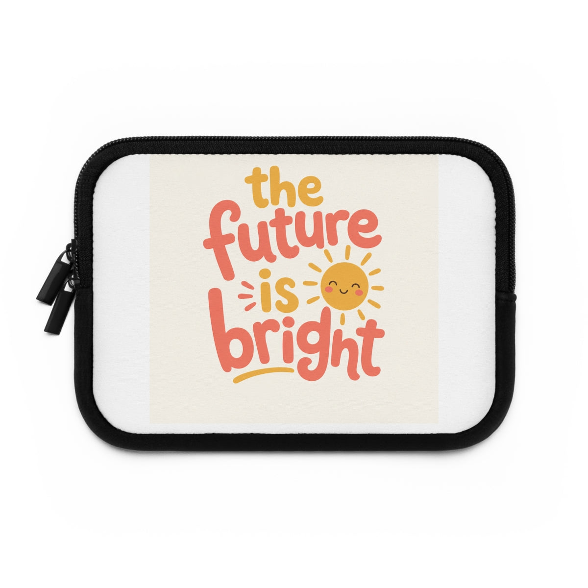 The Future Is Bright design on a premium padded laptop sleeve from Nureli Kids