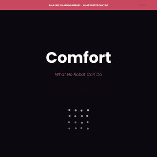 What Robots Can't Do Comfort book cover